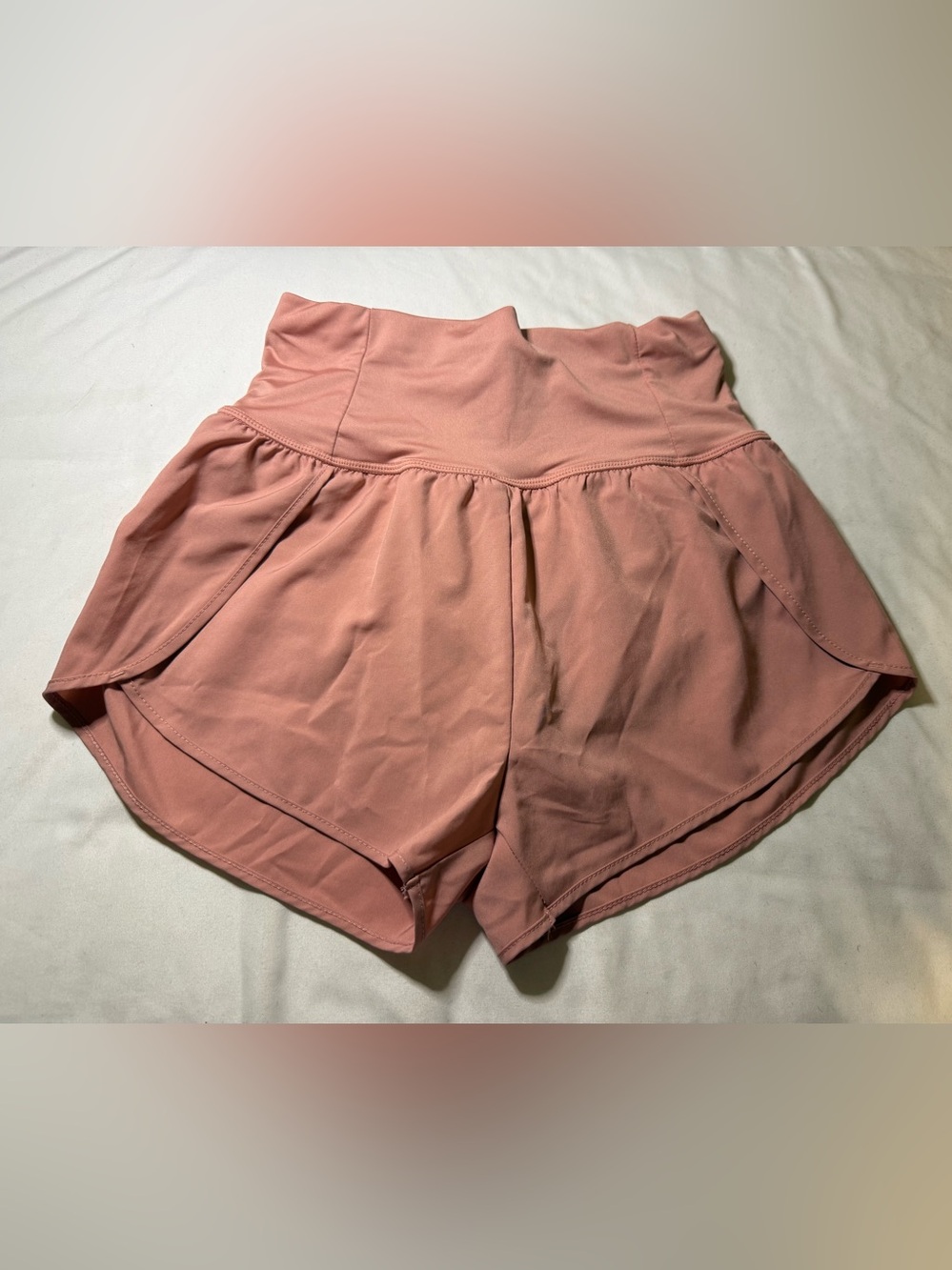Love Tree Dusty Rose High-Waist Athletic Shorts